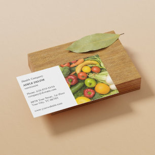 Classic Elegant Vegetable Nutritionist Coach Business Card