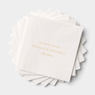 Classic Elegant Wedding Foil Napkins