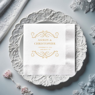 Classic Elegant Wedding Foil Napkins