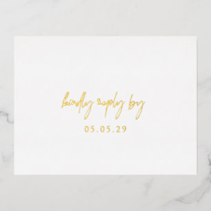 Classic Elegant Wedding Foil RSVP Card