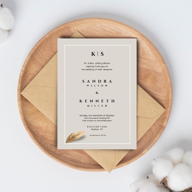 Classic & Elegant  Wedding  Invitation (Creator Uploaded)