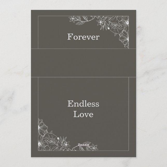 Classic Elegant Wedding Invitation | Modern (Back)