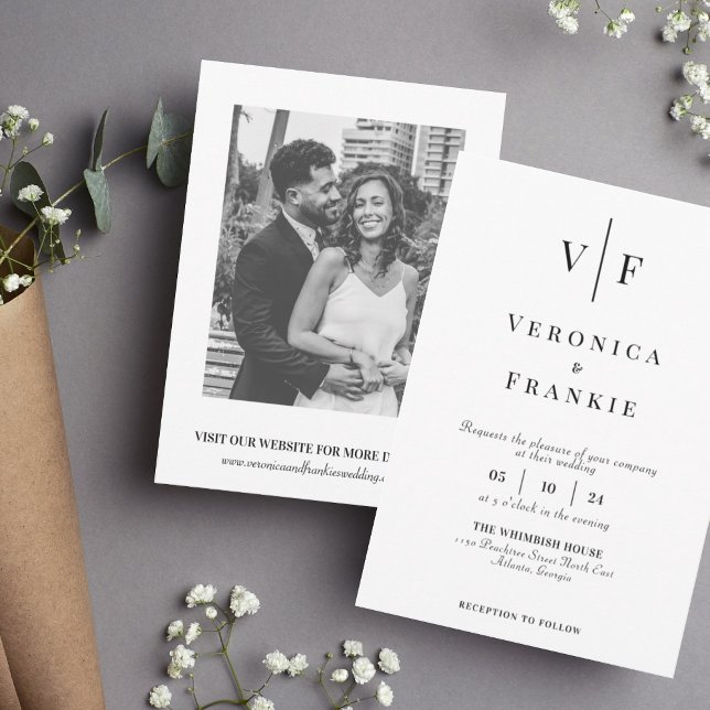 Classic Elegant Wedding Invitation | Simple photo  (Creator Uploaded)