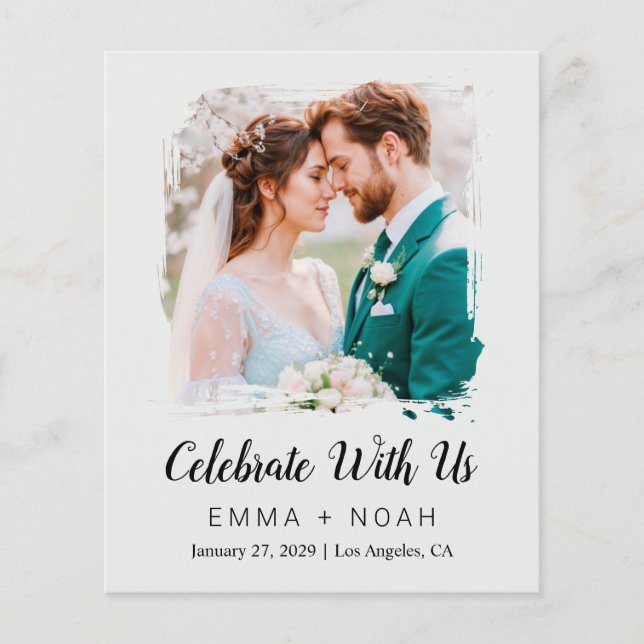 Classic Elegant Wedding Reception Party Invitation Flyer (Front)