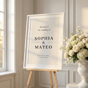 Classic Elegant Wedding Welcome Sign
