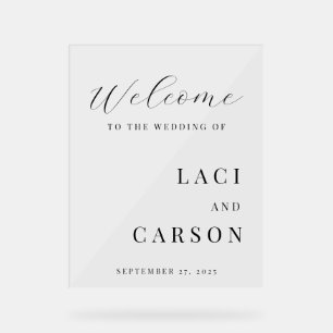 Classic Elegant Welcome Wedding Sign – Timeless 