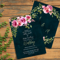 Classic Emerald Green Floral Dark Moody Wedding