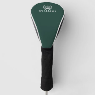 Classic Emerald Green Personalised Name Monogram Golf Head Cover