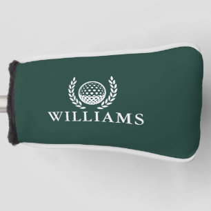 Classic Emerald Green Personalised Name Monogram Golf Head Cover