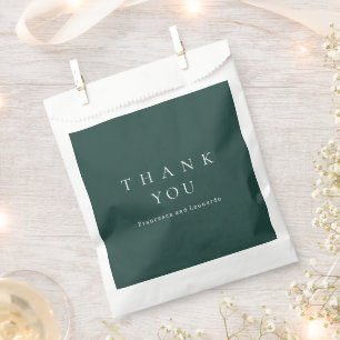 Classic Emerald Green Simple Wedding Favour Bags