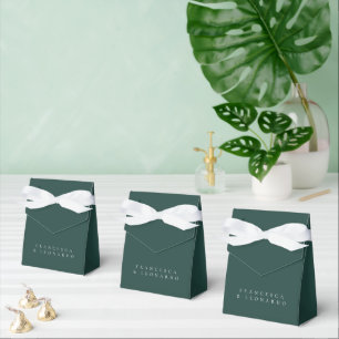 Classic Emerald Green Simple Wedding Favour Box