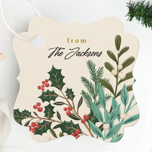 Classic Enchanting Elegant Holiday Christmas Gift Favour Tags