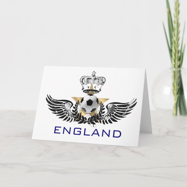 Classic England Football logo soccer Greeting Card (Front)