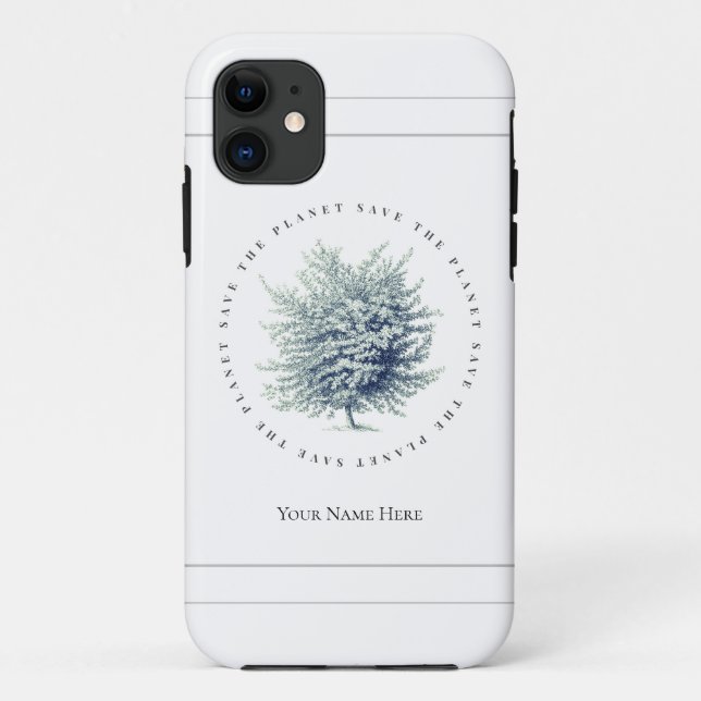 Classic Environmental Save the Planet Tree Case-Mate iPhone Case (Back)
