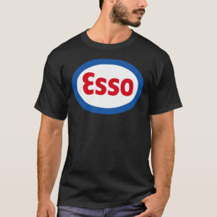 Classic Esso Petrol Gasoline Diesel Fuels Logo Cla T-Shirt