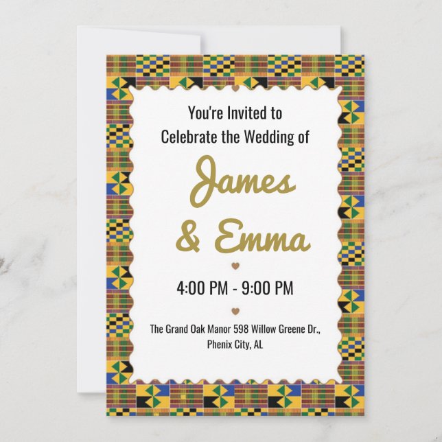 Classic Ethnic Invitation Card (Front)