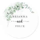 Classic Eucalyptus Foliage Wedding Envelope Seals