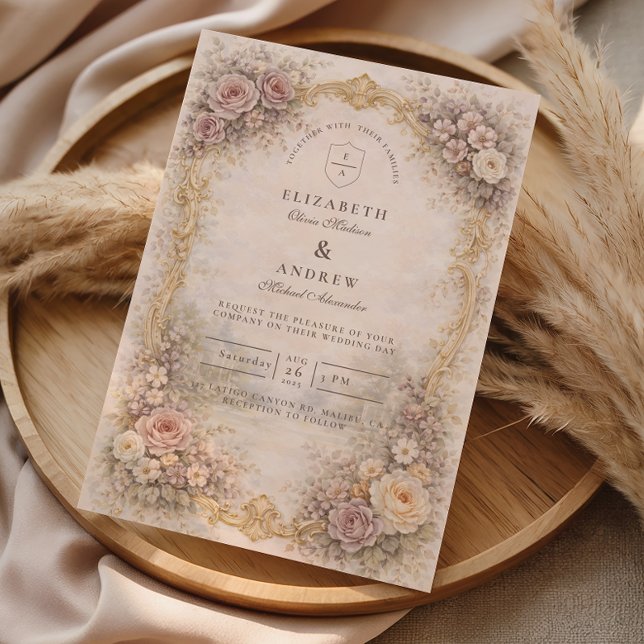 Classic European Baroque Wedding Invitation (Creator Uploaded)
