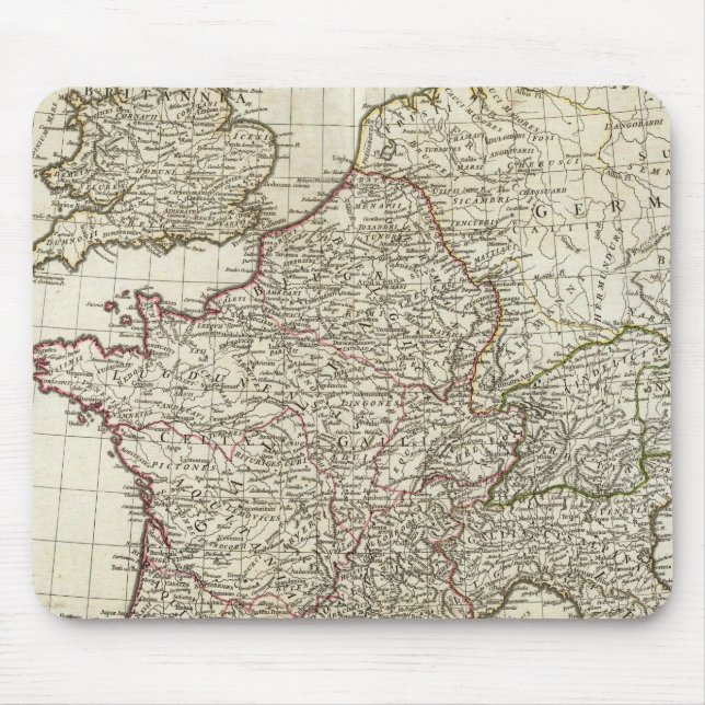 Classic European Map Mouse Mat (Front)