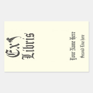 Classic Ex Libris Bookplate Rectangular Sticker