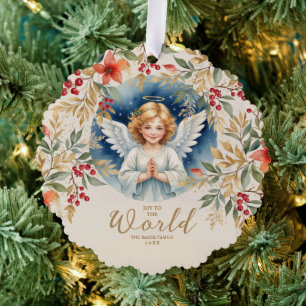 Classic Exquisite Christmas Victorian Angel Xmas Tree Decoration Card