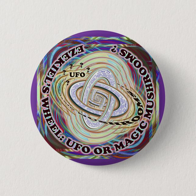 Classic Ezekiel's Wheel 6 Cm Round Badge (Front)