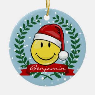 Classic Face Holiday Style Ceramic Tree Decoration