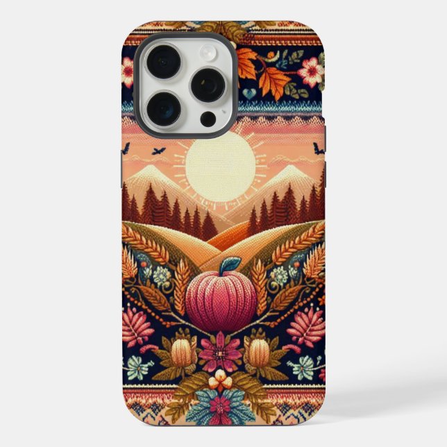 Classic Fair Isle Fall/Autumn iPhone Case (Back)