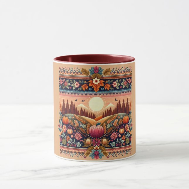 Classic Fair Isle Fall/Autumn Mug (Center)