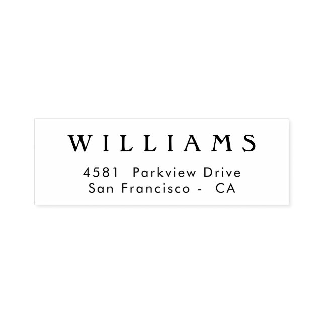 Classic family name elegant  wedding self-inking stamp (Design)