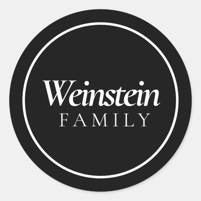 Classic Family Name Purim Sticker (Front)