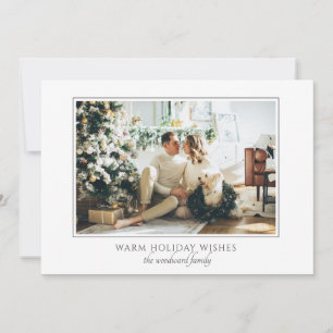 Classic Family Photo Christmas Greeting Holiday Card