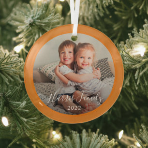 Classic Family Photo Keepsake Christmas Ornament