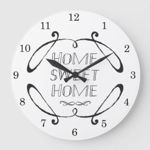 Classic Farmhouse Home Sweet Home Large Clock