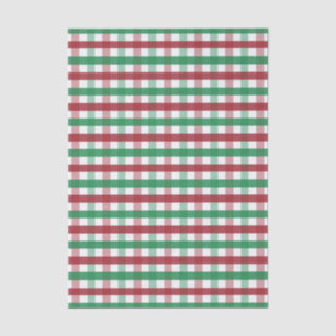 Classic Farmhouse Red & Green Gingham Plaid Tissue Paper