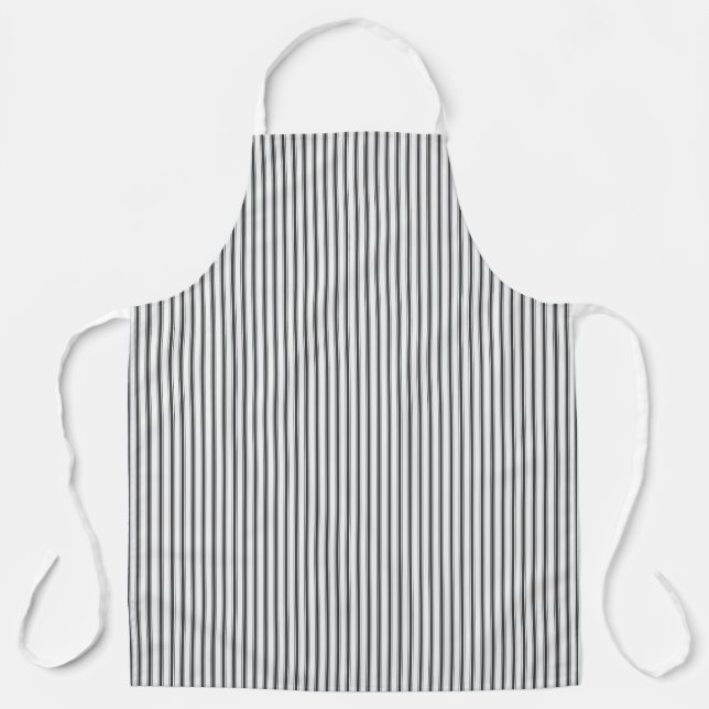 Classic Farmhouse Vintage Ticking Stripe Apron (Front)
