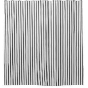 Classic Farmhouse Vintage Ticking Stripe Bathroom Shower Curtain