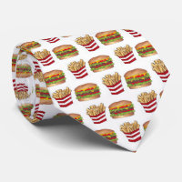 Classic Fast Food Pairing Burger and French Fries