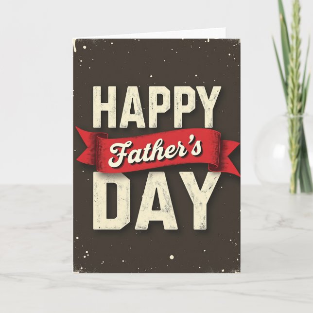 Classic Fathers Day Banner Card (Front)
