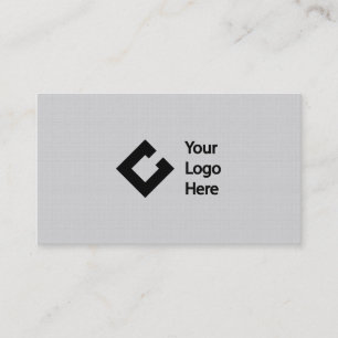 Classic Faux Linen Grey with Logo Business Card