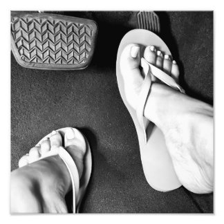 Classic Female Feet in Flip-Flops Photo Print