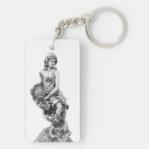 Classic female statue key ring