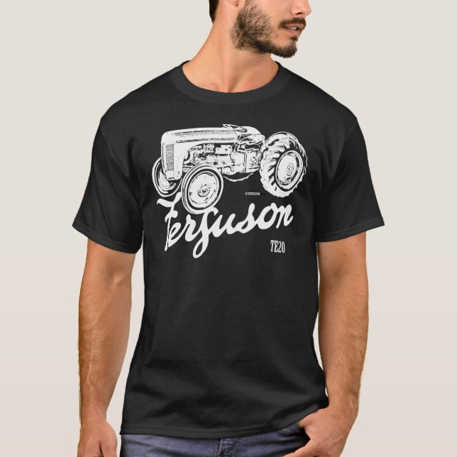 Classic Ferguson TE20 script and illustration Esse T-Shirt (Front)