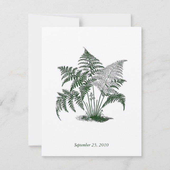 Classic Ferns Wedding Invitation (Front)