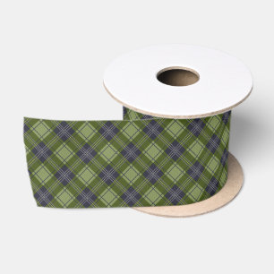 Classic Festive Green Plaid Christmas Satin Ribbon