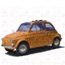 Classic Fiat 500  in blue