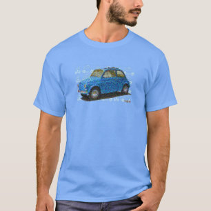 Classic Fiat 500 in light blue T-Shirt
