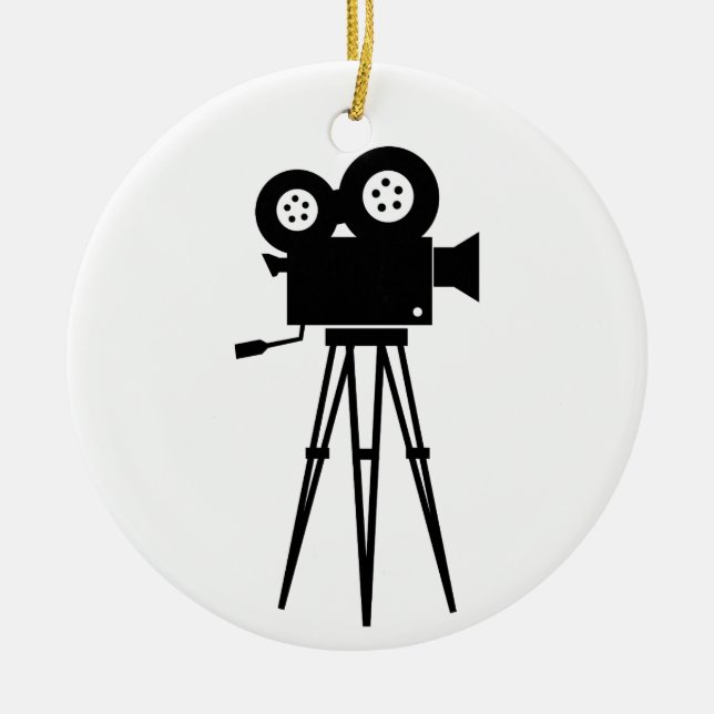 Classic Film Camera Ceramic Tree Decoration (Front)