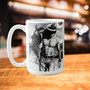 Classic Fine Art Charcoal Sketch Cowboy Coffee Mug