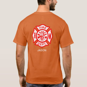 Classic Fire Department Maltese Cross Firefighter T-Shirt